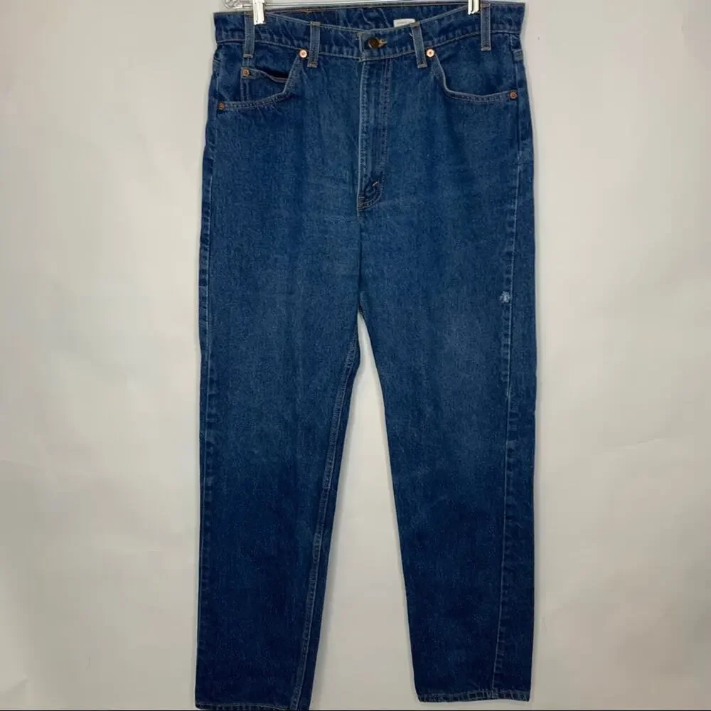 Vintage Orange Tab Levis 505 Medium Wash 36 x 34